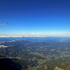Flugwegposition um 14:00:21: Aufgenommen in der Nähe von Gemeinde Straßburg, Österreich in 2992 Meter